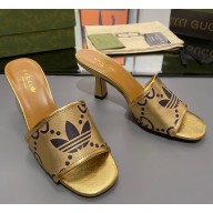 adidas x Gucci women's slide sandal GOLD 2023