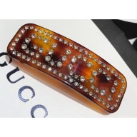Gucci Crystal Single Hair Barrette 590039 Brown