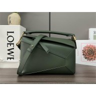 Loewe Mini Puzzle bag in classic calfskin bottle green 2024