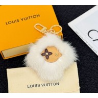 louis vuitton Vivienne Fur Key Holder M02300 white 2024