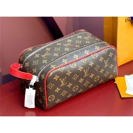 Louis Vuitton Monogram canvas Dopp Kit Toilet Pouch Bag M12640 Sari Red 2024