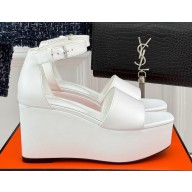 Hermes women's sandal in calfskin white heel 8cm 2025