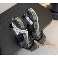 Jimmy choo Verity Sandal 100 black Vintage Metallic Leather Sandals 2025