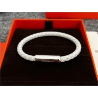 Hermes Goliath Code Bracelet white/gold