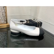 Chanel Calfskin Mary Janes Ballerinas G39281 White 2022