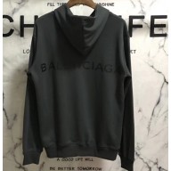 Balenciaga Logo Hoodie Sweater Gray 2018