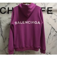 Balenciaga Logo Hoodie Sweater Purple 2018