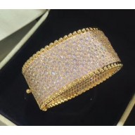 VanCleef&Arpels 18k Cuff Bracelet with Crystal Gold 2018