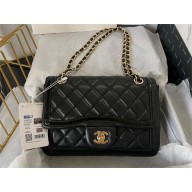 Chanel Quilted Lambskin Small Flap Bag AS4037 Black/White 2023 