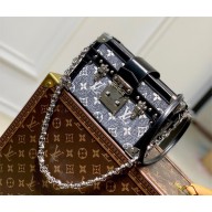 Louis Vuitton Denim textile jacquard Petite Malle Bag M21462