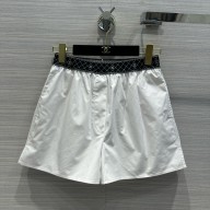 chanel Cotton White & Black SHORTS P76789 2024