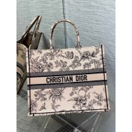 Dior Large Book Tote Bag in Powder Pink Jardin Botanique Embroidery 2022
