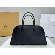 THE ROW  EW Margaux Bag in BOX Leather BLACK 2024