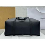 THE ROW Gio Duffle Full-Grain Leather Weekend Bag BLACK 2024