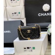 Chanel Clutch with Chain in Lambskin AP3416 black 2023(original quality)