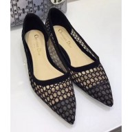 Dior D-Choc Ballet Pumps In Black Mesh 2018