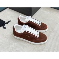 Chanel Suede Calfskin Brown Sneakers G45085 2023