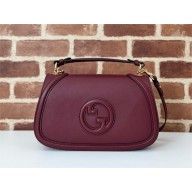Gucci Blondie medium top handle bag in burgundy leather 815716 2024