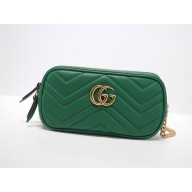 Gucci GG MARMONT MINI CHAIN BAG 546581 green 2024