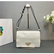 PRADA Leather shoulder bag 1BD082 WHITE 2024