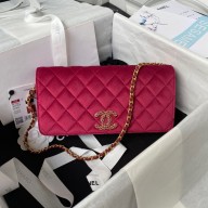 Chanel Clutch with Chain in VELVET AP3363 pink 2023