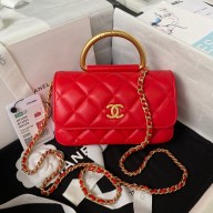 Chanel Clutch with Chain in Lambskin AP3485 RED 2023