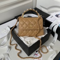 Chanel Clutch with Chain in Lambskin and Imitation Pearls AP3513 APRICOT 2023