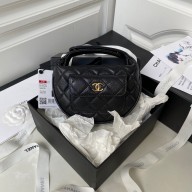 Chanel hoop loop bag in grained leather Black AP3467 2023