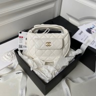 Chanel hoop loop bag in grained leather WHITE AP3467 2023