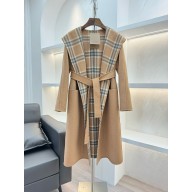 burberry blue/beige cashmere reversible coat 2024