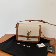 saint lauren solferino small satchel in box saint laurent leather 634306 apricot