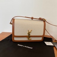 saint lauren solferino medium satchel in box saint laurent leather 634305 apricot