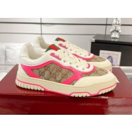 Gucci women's/Men's Fuchsia leather trim Re-Web sneaker 2024
