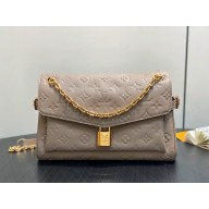 Louis Vuitton Monogram Empreinte leather anytime flap bag GRAY 2025