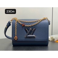 LOUIS VUITTON Taurillon leather Twist MM Slim M14342 NAVY 2025