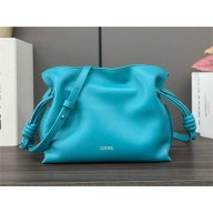 Loewe Mini Flamenco Clutch Bag in Nappa Calfskin Deep Turquoise 