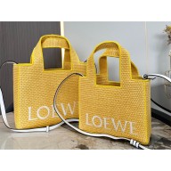 loewe anagram basket tote bag yellow 2023