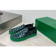 Bottega Veneta women'/men's Crocodile Low Top Sneakers in green 2024