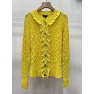 chanel yellow Cotton cardigan P78635 2024