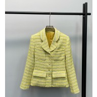 chanel yellow tweed jacket P78421 2024