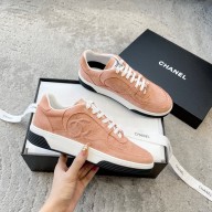 Chanel Suede Kidskin Sneakers G45079 rose 2023