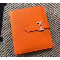 HERMES BEARN SHORT WALLET IN ORIGINAL EPSOM LEATHER orange