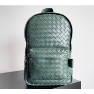 Bottega Veneta Small Intrecciato leather Backpack Bag Dark Green 2023