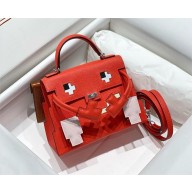 Hermes Kelly Doll picto Bag in epsom leather red 2024