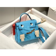 Hermes Kelly Doll picto Bag in epsom leather belu du nord 2024