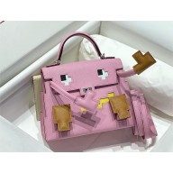 Hermes Kelly Doll picto Bag in epsom leather rose sakura 2024