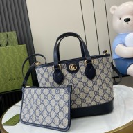 GUCCI Ophidia mini tote bag IN Beige and BLUE GG Supreme canvas 811716 2024
