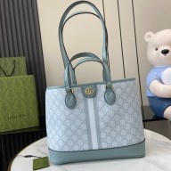 GUCCI Ophidia small tote bag IN SKY BLUE GG Supreme canvas 765043 2024