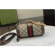 GUCCI Ophidia mini shoulder bag IN Beige and ebony GG Supreme canvas 795208 2024