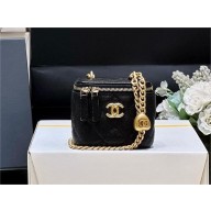 Chanel black mini clutch with chain in grained leather AP3203 2024(original quality)